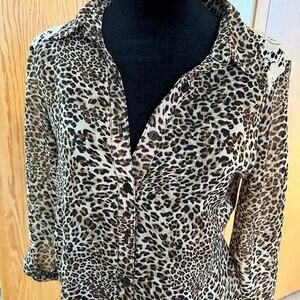 IZ Byer leopard women's size M top